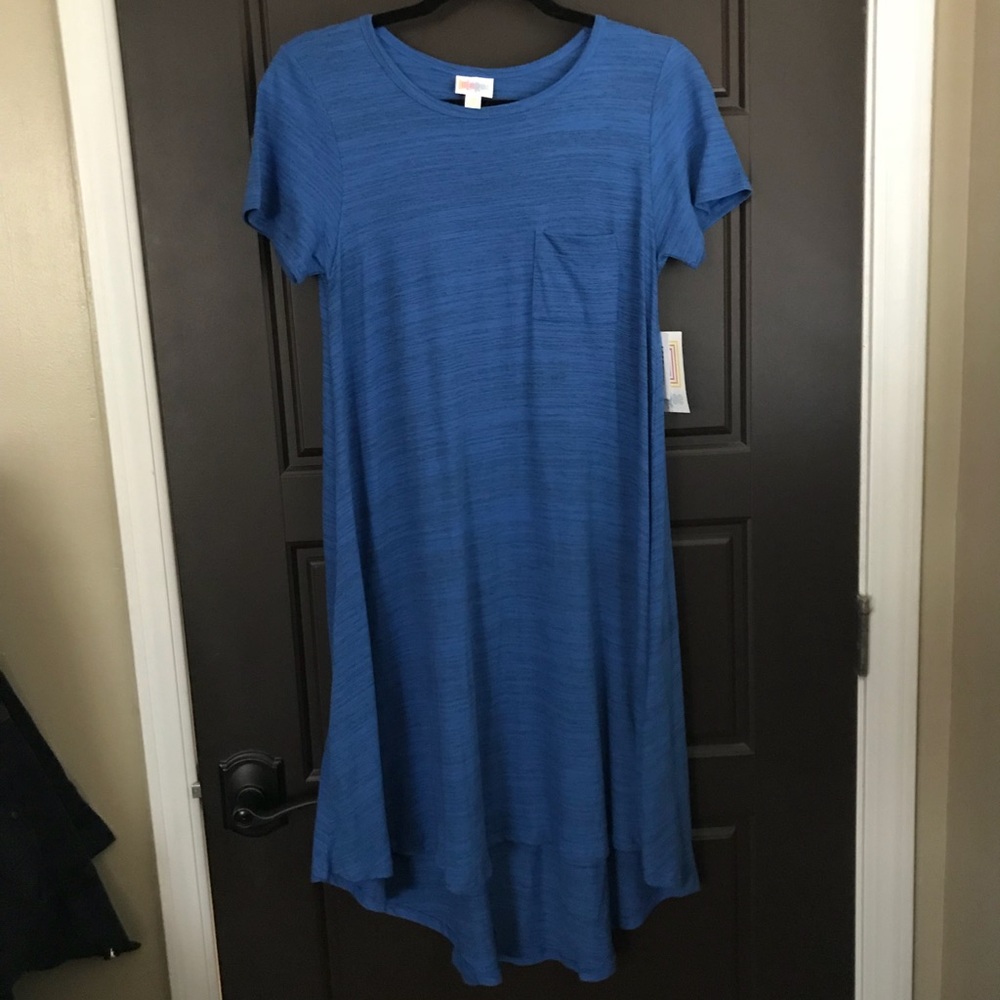 LuLuRoe Blue Carly Dress NWT